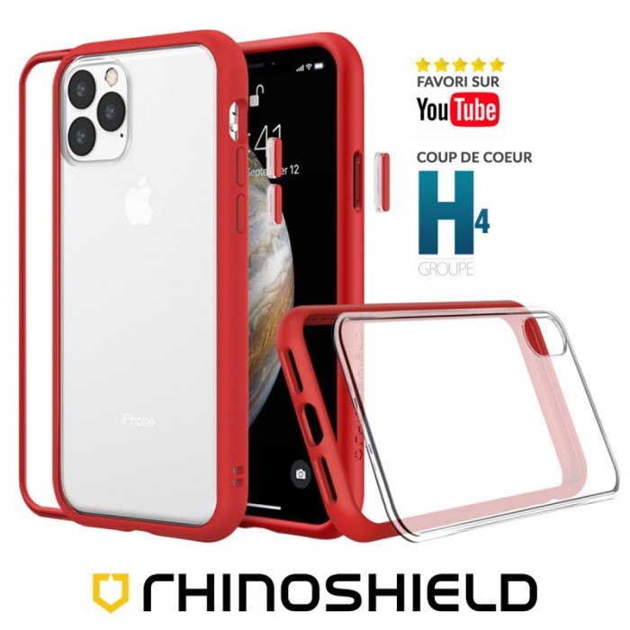 Coque Rhinoshield MOD NX rouge iphone 12 mini