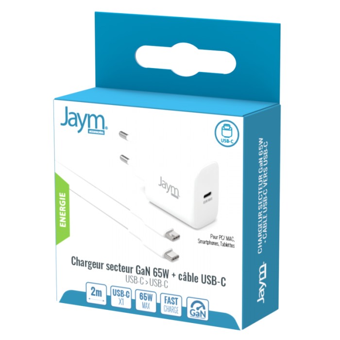 PACK CHARGEUR USB C VERS USB C 65W PPS