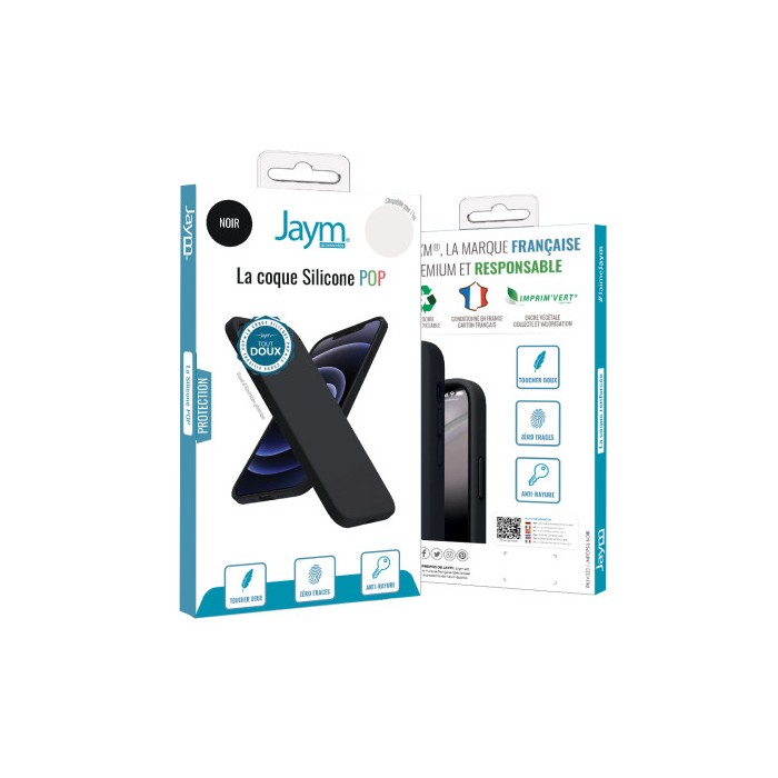 COQUE SILICONE POP IPHONE 15 NOIRE